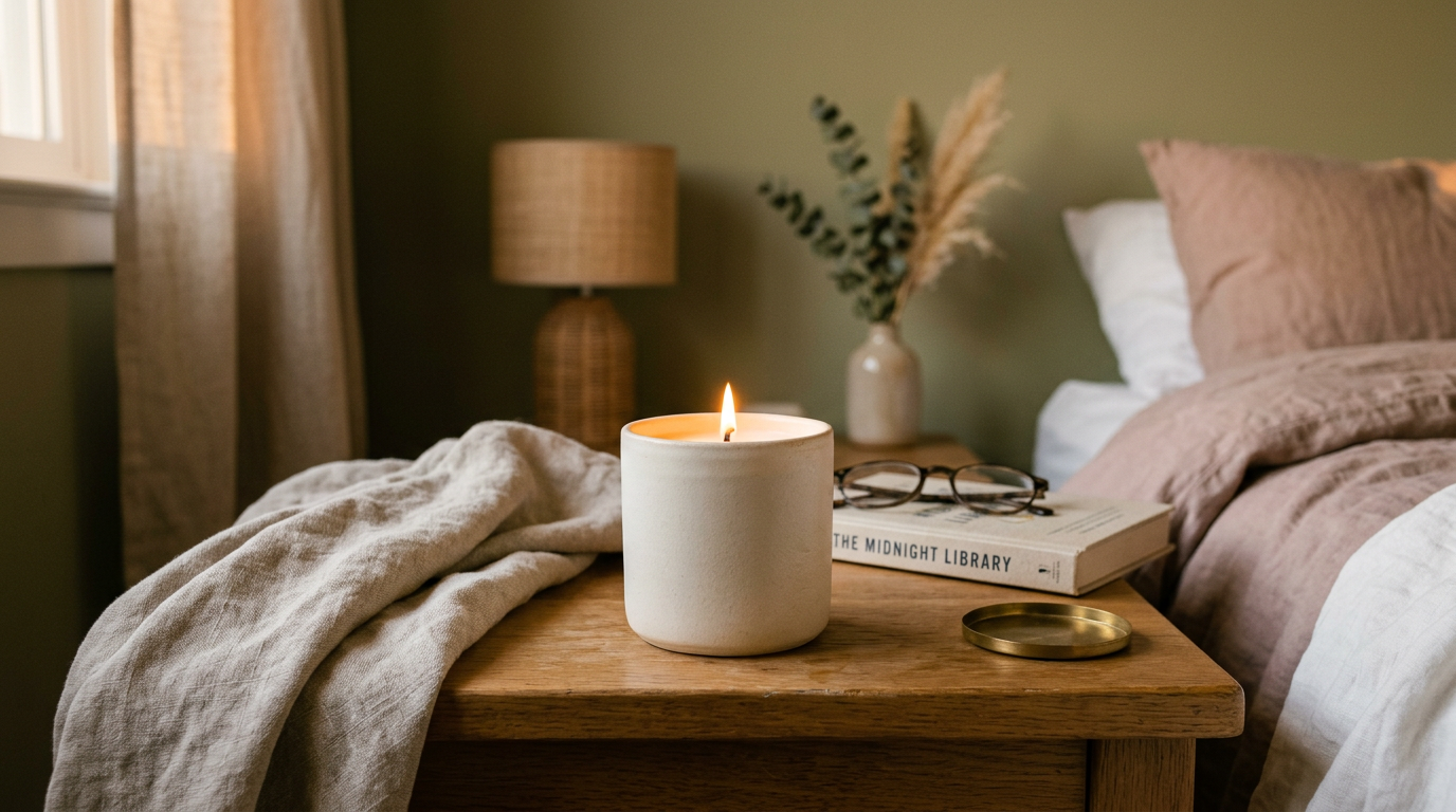 Scented candle product input image for Instagram AI video ad example
