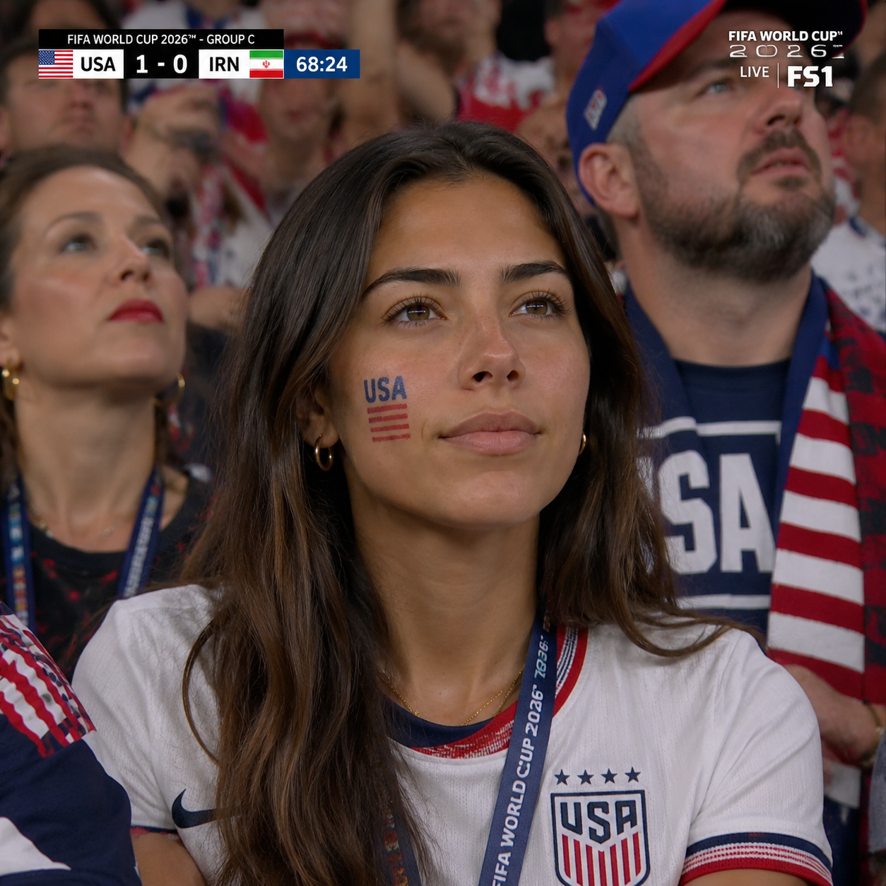World Cup-style AI fan-cam image generated from a portrait