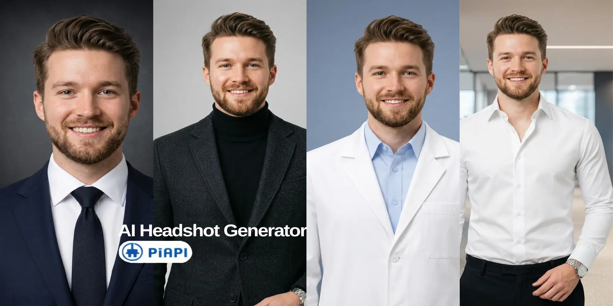 AI-generated corporate virtual headshot for a professional LinkedIn profile