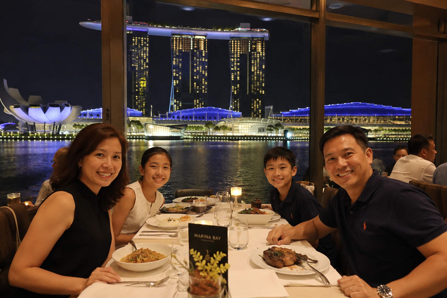 Original family dinner photo before direct Ghibli-style image-to-video generation