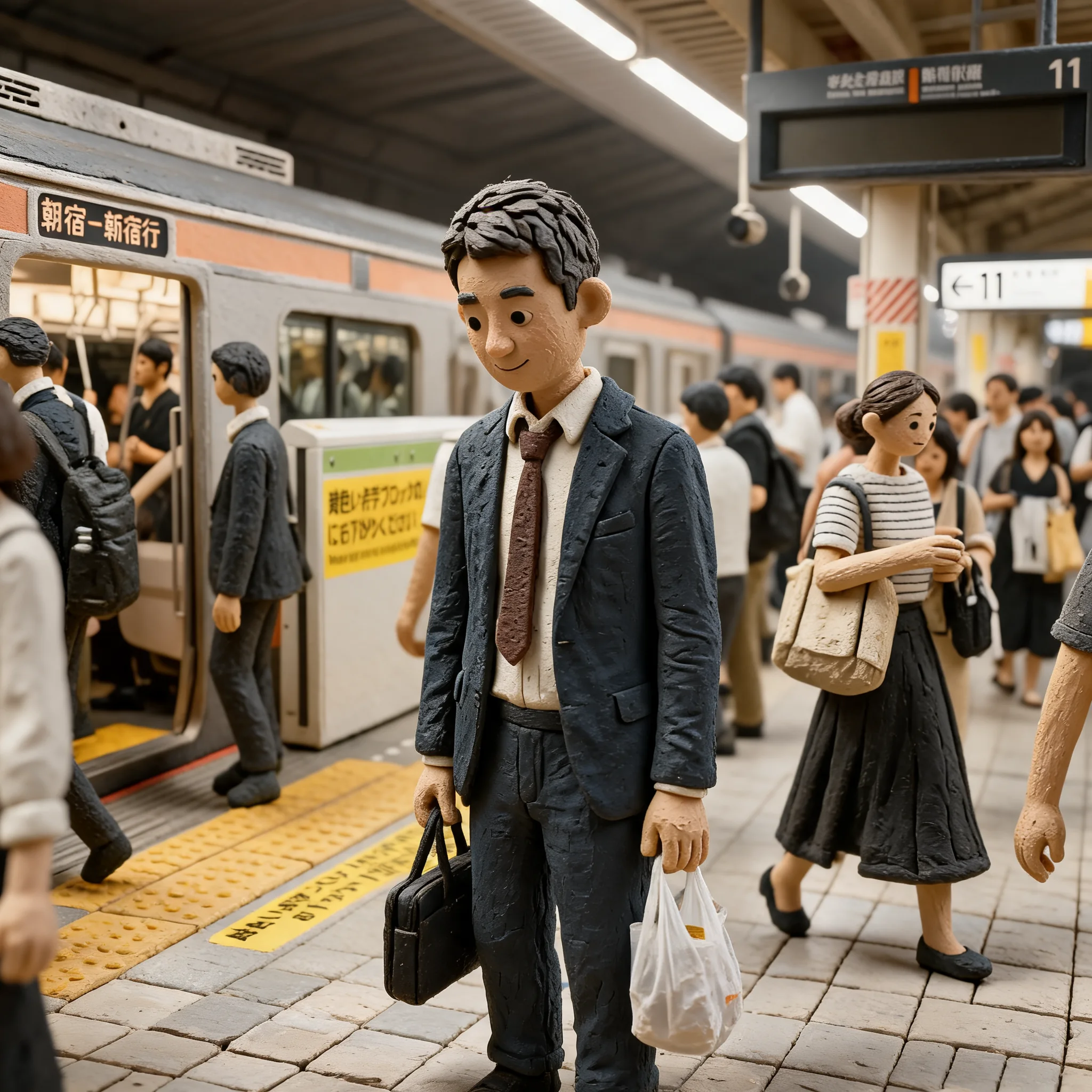 Japanese salaryman claymation image preview