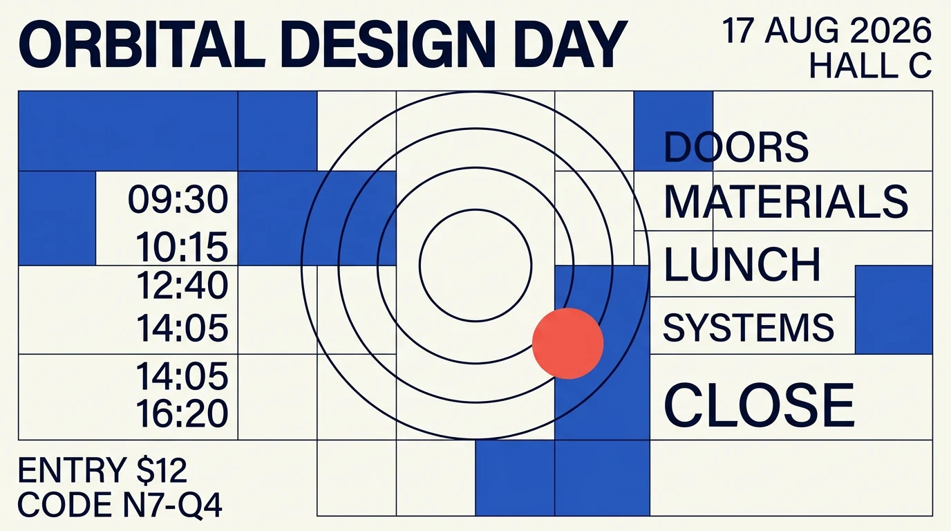 Nano Banana Pro Orbital Design Day poster output