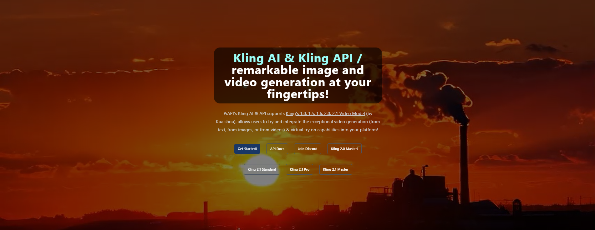 An image of Kling API video generation