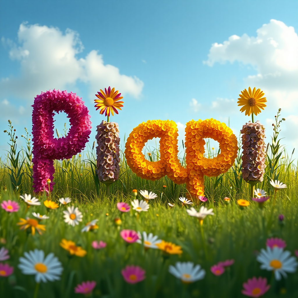 Public PiAPI sample input image with flowers and lettering